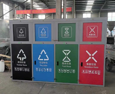 鋼制四分類垃圾桶：鍍鋅工藝賦能環?；A建設，實用主義引領分類新潮流